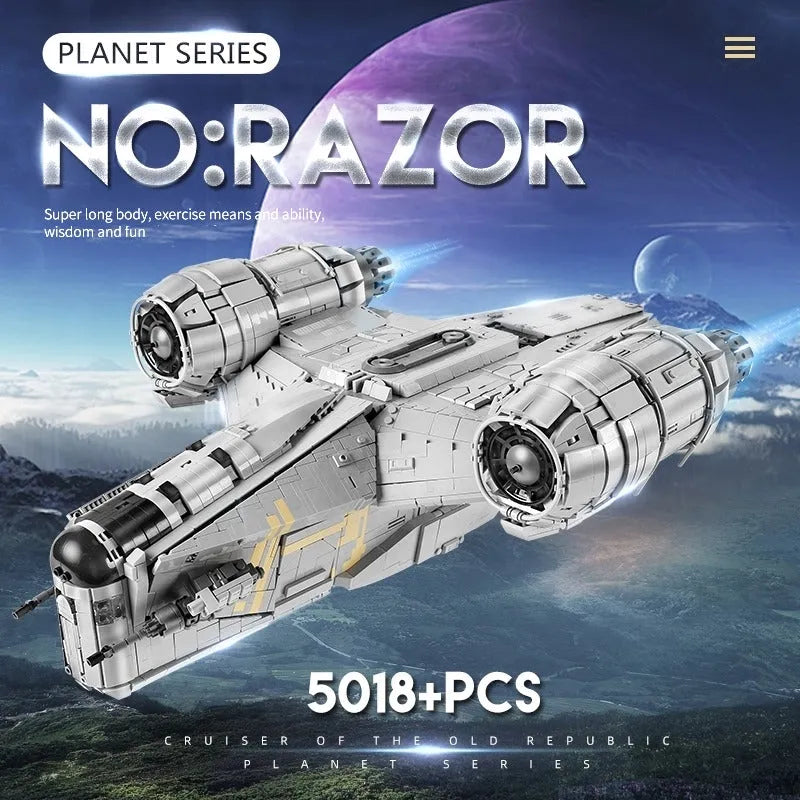 Building Blocks Star Wars MOC 21023 UCS Razor Crest Spaceship Bricks Toys Construction Set Toys - 9