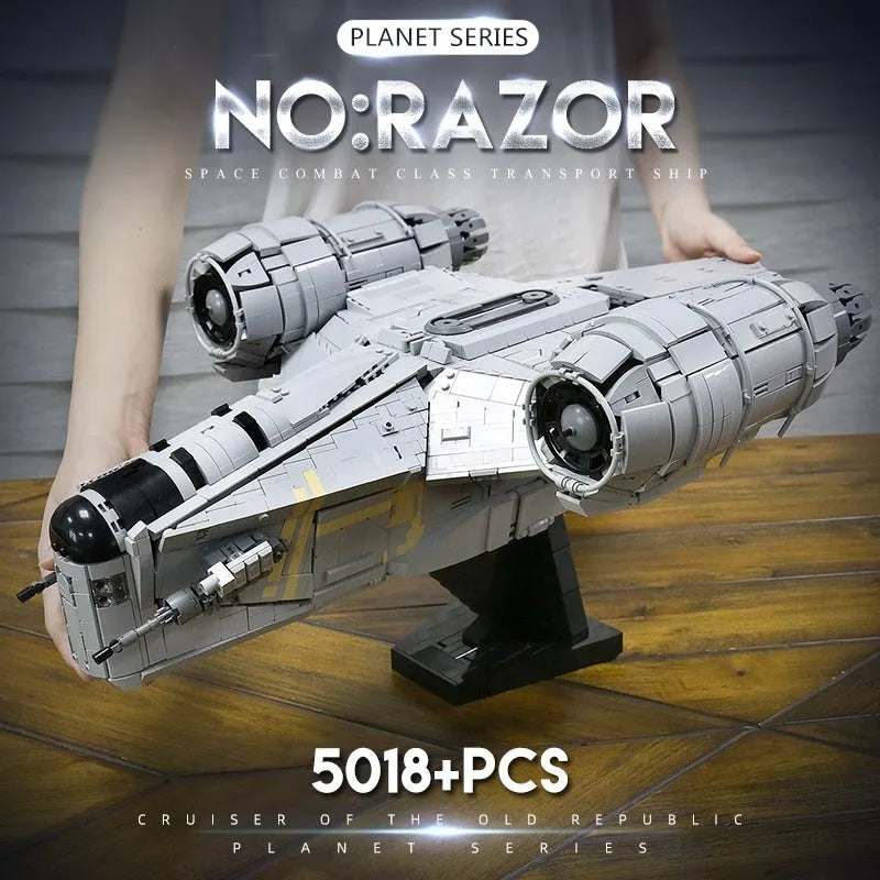 Building Blocks Star Wars MOC 21023 UCS Razor Crest Spaceship Bricks Toys - 11