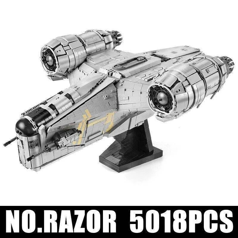 Building Blocks Star Wars MOC 21023 UCS Razor Crest Spaceship Bricks Toys - 2