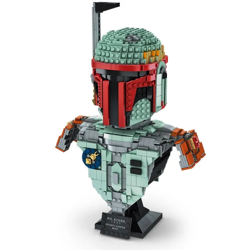 Building Blocks Star Wars MOC Bounty Hunter Helmet Bricks Toys 21021 - 1