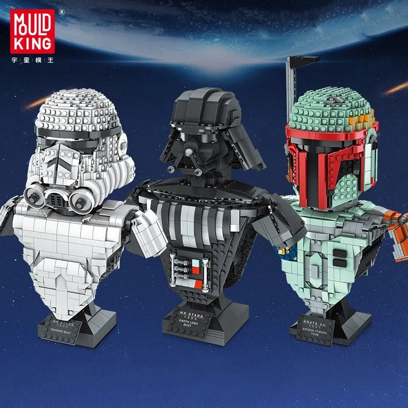 Building Blocks Star Wars MOC Bounty Hunter Helmet Bricks Toys 21021 - 5