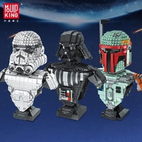 Thumbnail for Building Blocks Star Wars MOC Bounty Hunter Helmet Bricks Toys 21021 - 5