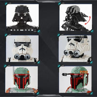 Thumbnail for Building Blocks Star Wars MOC Bounty Hunter Helmet Bricks Toys 21021 - 8