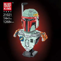 Thumbnail for Building Blocks Star Wars MOC Bounty Hunter Helmet Bricks Toys 21021 - 2