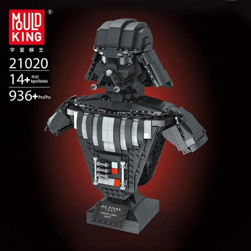 Building Blocks Star Wars MOC Darth Lord Vader Bust Helmet Bricks Toy 21020 - 2