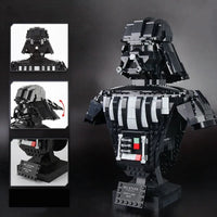 Thumbnail for Building Blocks Star Wars MOC Darth Lord Vader Bust Helmet Bricks Toy 21020 - 3