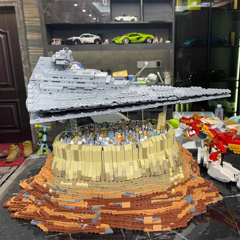 Building Blocks Star Wars MOC Destroyer Empire Ship Over Jedha Bricks Toy - 12