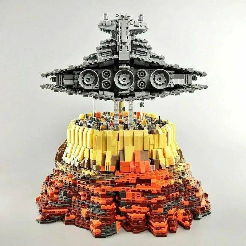 Building Blocks Star Wars MOC Destroyer Empire Ship Over Jedha Bricks Toy - 7