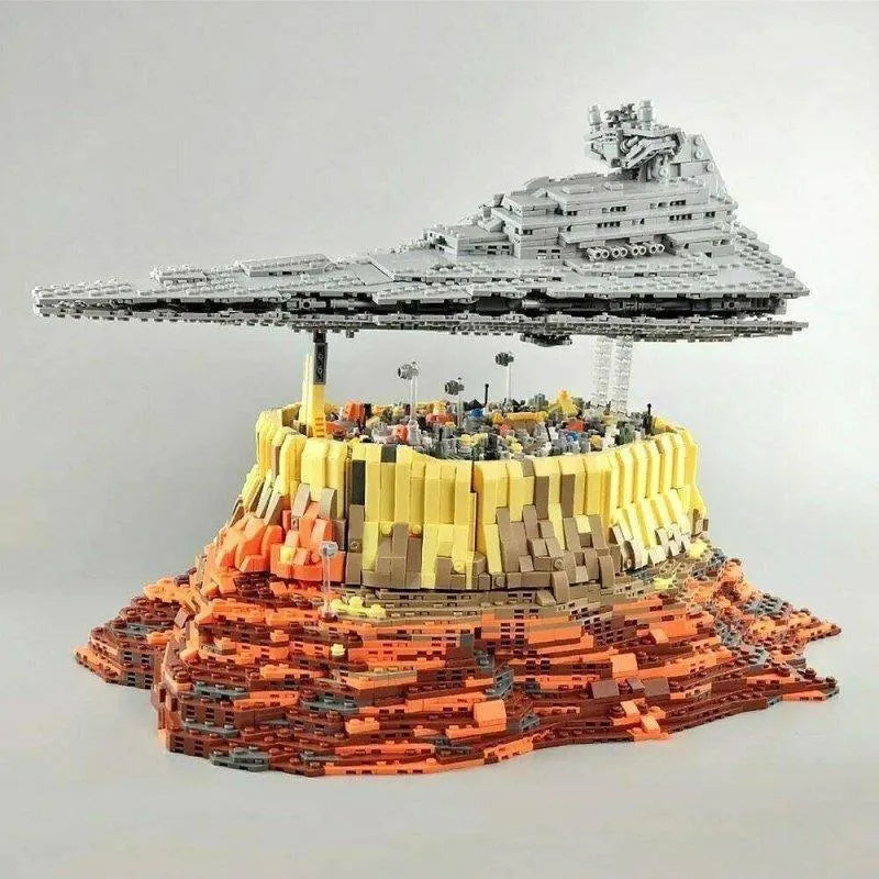 Building Blocks Star Wars MOC Destroyer Empire Ship Over Jedha Bricks Toy - 5