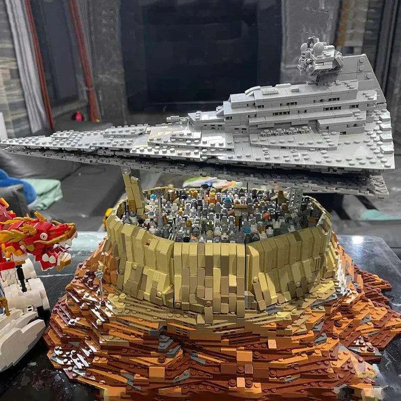 Building Blocks Star Wars MOC Destroyer Empire Ship Over Jedha Bricks Toy - 10