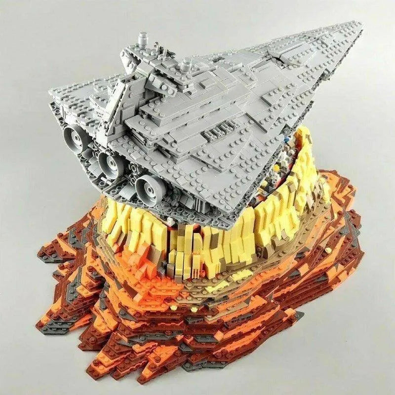 Building Blocks Star Wars MOC Destroyer Empire Ship Over Jedha Bricks Toy - 1