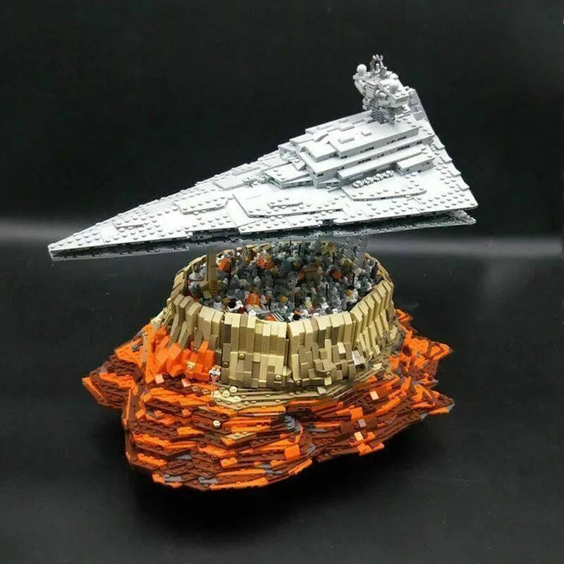 Building Blocks Star Wars MOC Destroyer Empire Ship Over Jedha Bricks Toy - 3