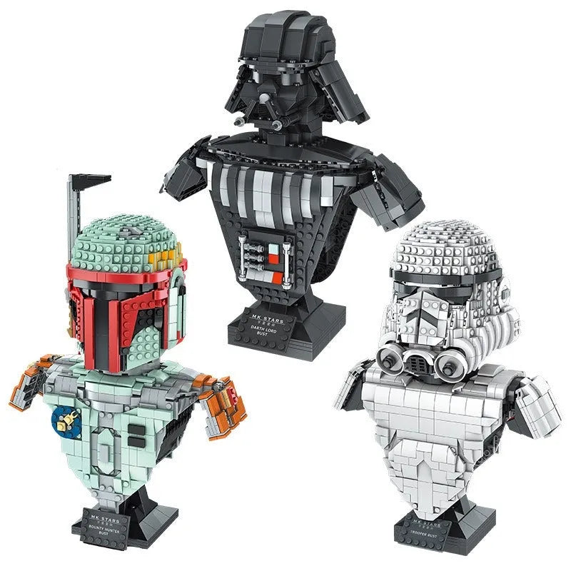 Building Blocks Star Wars MOC Trooper Bust Helmet Bricks Toys 21022 - 8