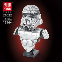 Thumbnail for Building Blocks Star Wars MOC Trooper Bust Helmet Bricks Toys 21022 Construction Set Toys - 2