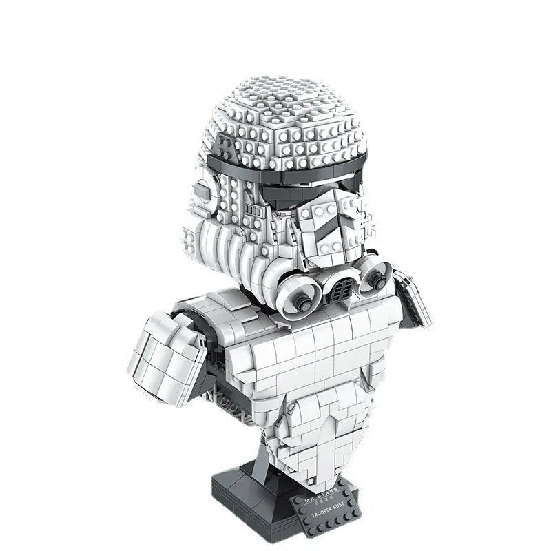 Building Blocks Star Wars MOC Trooper Bust Helmet Bricks Toys 21022 - 7