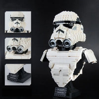 Thumbnail for Building Blocks Star Wars MOC Trooper Bust Helmet Bricks Toys 21022 Construction Set Toys - 6