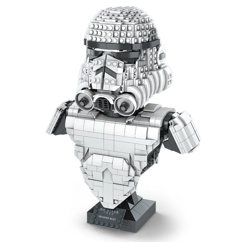 Star Wars Moc Trooper Bust Helmet Bricks Toys 21022