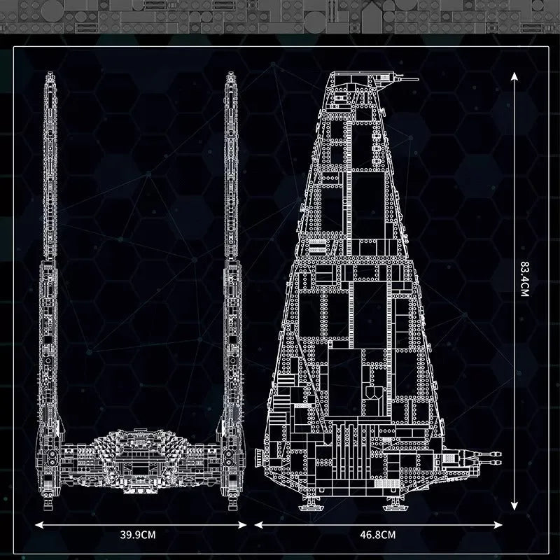Building Blocks Star Wars MOC UCS Command Upsilon Shuttle Space Ship Bricks - 8