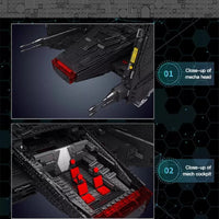 Thumbnail for Building Blocks Star Wars MOC UCS Command Upsilon Shuttle Space Ship Bricks Construction Set Toys - 12
