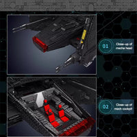 Thumbnail for Building Blocks Star Wars MOC UCS Command Upsilon Shuttle Space Ship Bricks - 12