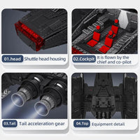 Thumbnail for Building Blocks Star Wars MOC UCS Command Upsilon Shuttle Space Ship Bricks Construction Set Toys - 7