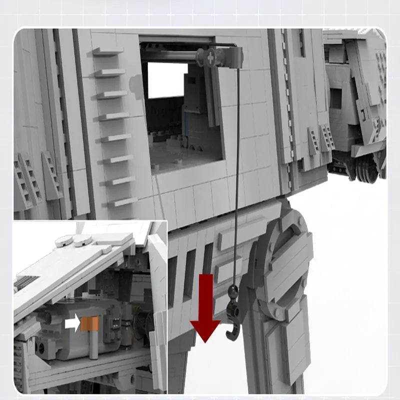 Building Blocks Star Wars MOC UCS Motor AT-AT Walker Bricks Toy EU Stock Construction Set Toys - 17