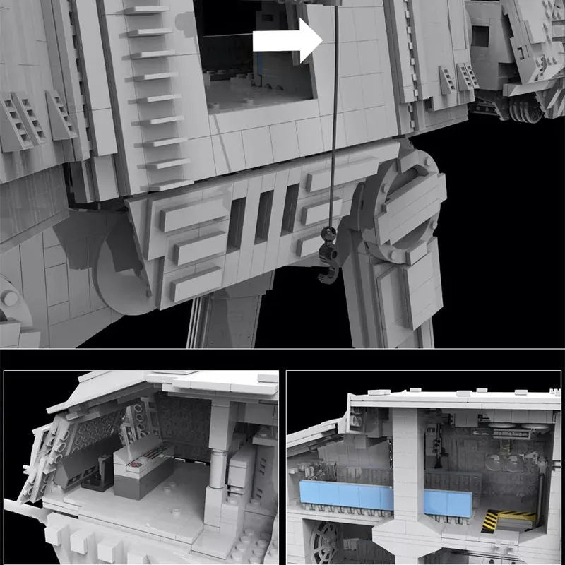Building Blocks Star Wars MOC UCS Motorized AT-AT Walker Bricks Toy 21015 - 7
