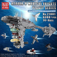 Thumbnail for Building Blocks Star Wars MOC UCS Nebulon B Medical Frigate Bricks Toy 21001 Construction Set Toys - 9