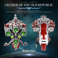 Thumbnail for Building Blocks Star Wars MOC UCS Old Republic Escort Cruiser Ship Bricks Toys Construction Set Toys - 18