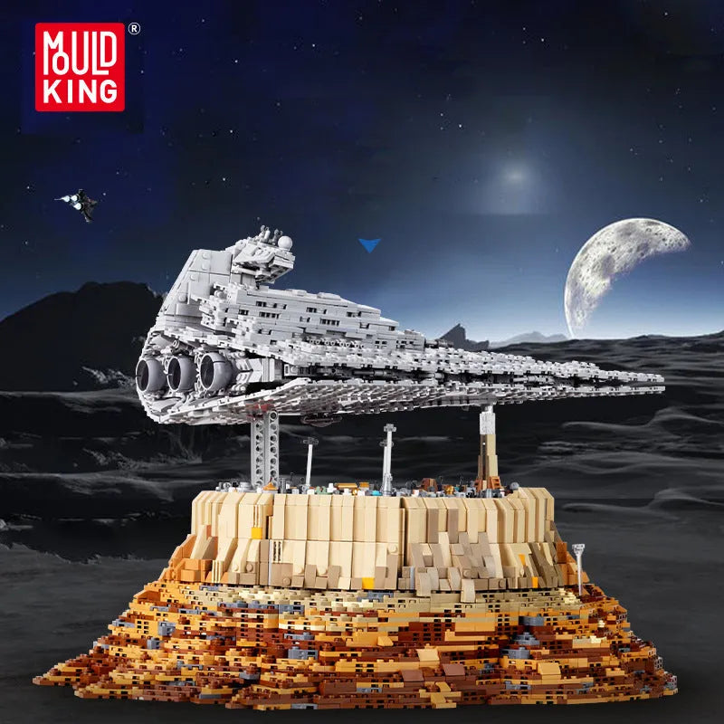 Mould King MOC The Empire Over Jedha City Super Star Destroyer Spaceship  Model Building Kits UCS Collectible Set for Adults Educational Gifts