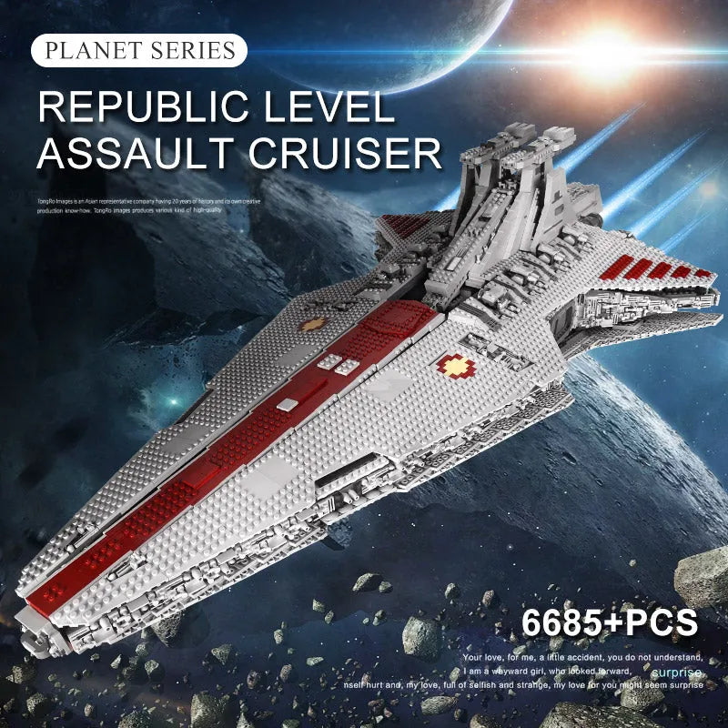 Building Blocks Star Wars MOC Venator Class Republic Attack Cruiser Bricks Toy Construction Set Toys - 4