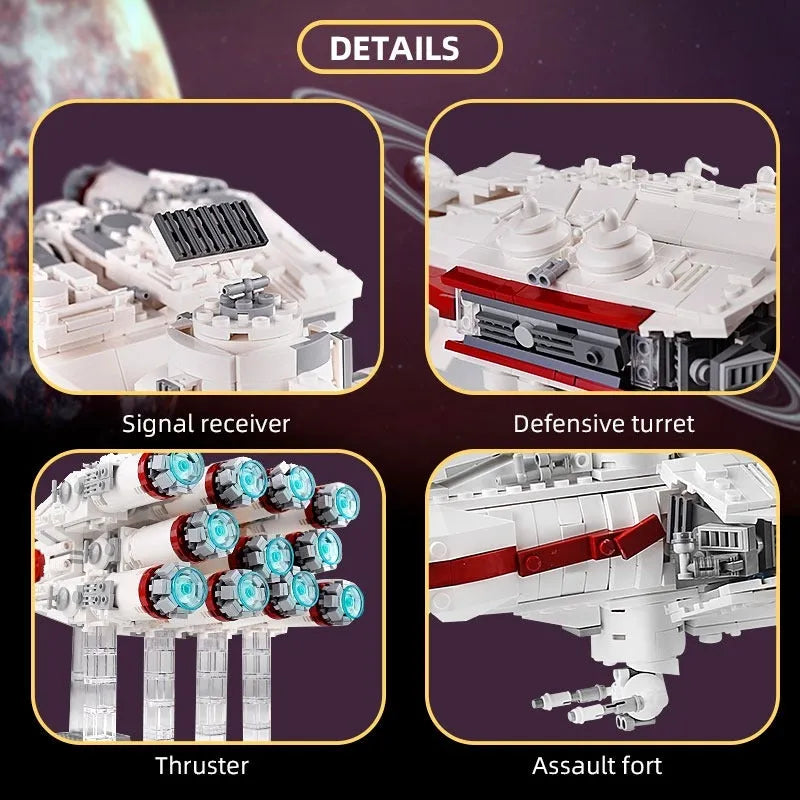 Building Blocks Star Wars UCS MOC Blockade Runner Tantive IV Bricks Toy Construction Set Toys - 9