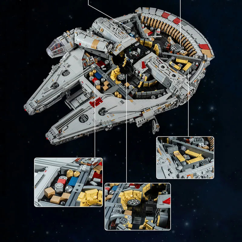 Building Blocks Star Wars UCS MOC Millennium Falcon MK2 Bricks Toy 21026 - 13