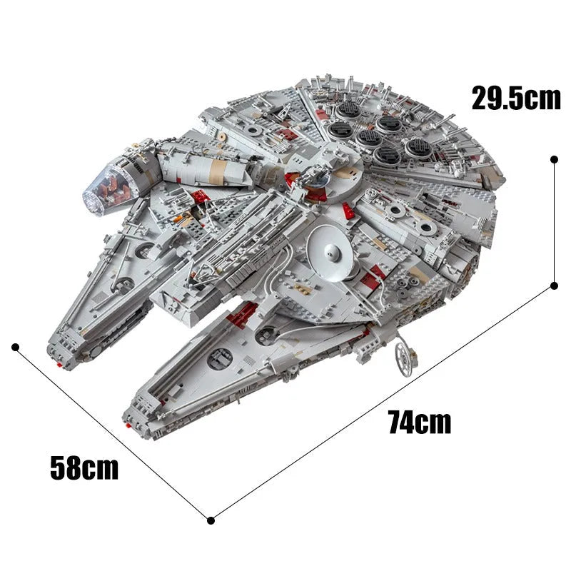 Building Blocks Star Wars UCS MOC Millennium Falcon MK2 Bricks Toy 21026 - 6