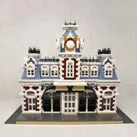 Thumbnail for Building Blocks Street Expert MOC Dreamland City Train Station Bricks Toy - 8