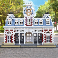 Thumbnail for Building Blocks Street Expert MOC Dreamland City Train Station Bricks Toy - 4