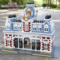 Thumbnail for Building Blocks Street Expert MOC Dreamland City Train Station Bricks Toy - 7