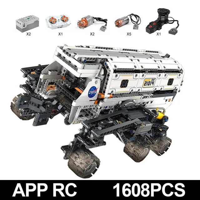 Building Blocks Tech APP RC Motorized Mars Explorer Space Vehicle Bricks Toys Construction Set Toys - 6