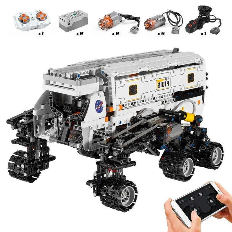Building Blocks Tech APP RC Motorized Mars Explorer Space Vehicle Bricks Toys Construction Set Toys - 1