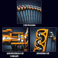 Thumbnail for Building Blocks Tech Marble Run Harp Track Ball Contraption Bricks Toy Construction Set Toys - 2