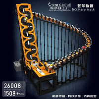 Thumbnail for Building Blocks Tech Marble Run Harp Track Ball Contraption Bricks Toy - 6