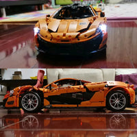 Thumbnail for Building Blocks Tech MOC 13090 McLaren P1 Hypercar Racing Car Bricks Toys Construction Set Toys - 9