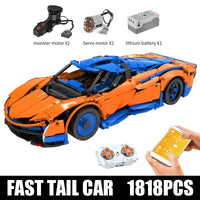 Thumbnail for Building Blocks Tech MOC 13098 APP RC Speedtail Racing Car Bricks Toy - 1