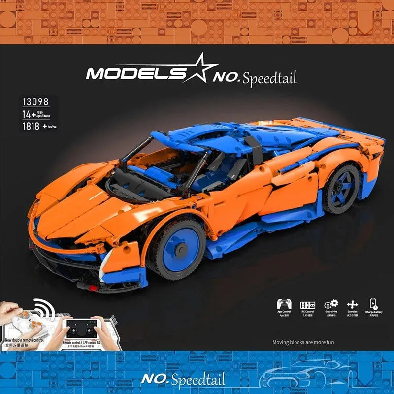 Building Blocks Tech MOC 13098 APP RC Speedtail Racing Car Bricks Toy - 4