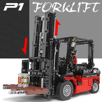 Thumbnail for Building Blocks Tech MOC 13106 RC APP City Forklift Loader Truck Bricks Toy Construction Set Toys - 3