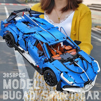 Thumbnail for Building Blocks Tech MOC 13125 Bugatti Divo Racing Car Bricks Toys Construction Set Toys - 10