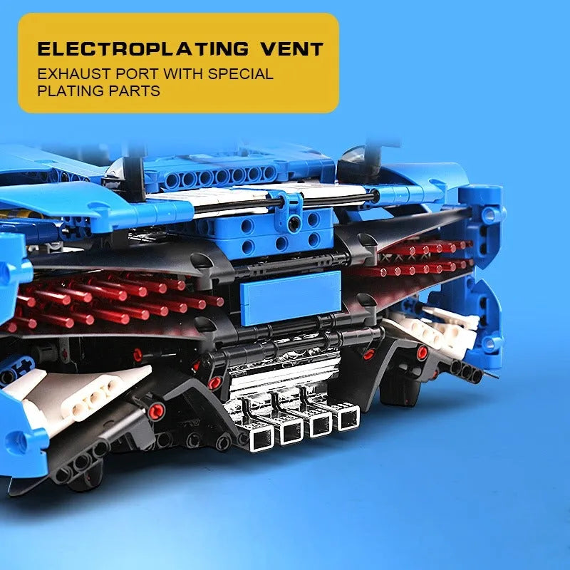 Building Blocks Tech MOC 13125 Bugatti Divo Racing Car Bricks Toys Construction Set Toys - 11