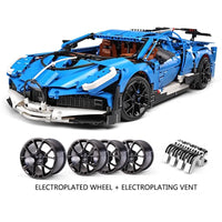 Thumbnail for Building Blocks Tech MOC 13125 Bugatti Divo Racing Car Bricks Toys Construction Set Toys - 1