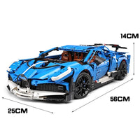 Thumbnail for Building Blocks Tech MOC 13125 Bugatti Divo Racing Car Bricks Toys Construction Set Toys - 7