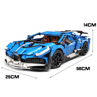 Thumbnail for Building Blocks Tech MOC 13125 Bugatti Divo Racing Car Bricks Toys - 7